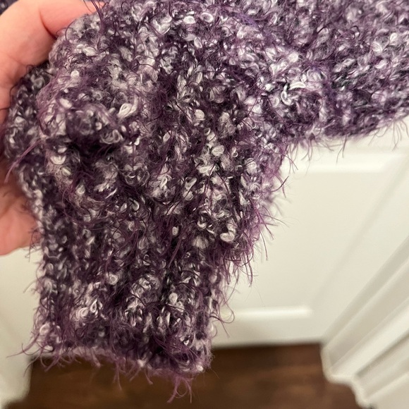 FREE PEOPLE Festive Frost Pullover BlackBerry Wine Combo Size XS - Picture 6 of 12